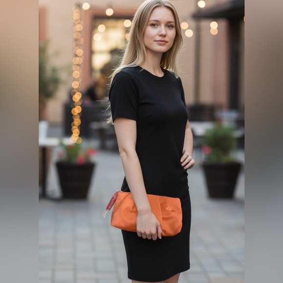 Estée Lauder Cosmetic/makeup bag orange/coral - Picture 2 of 7